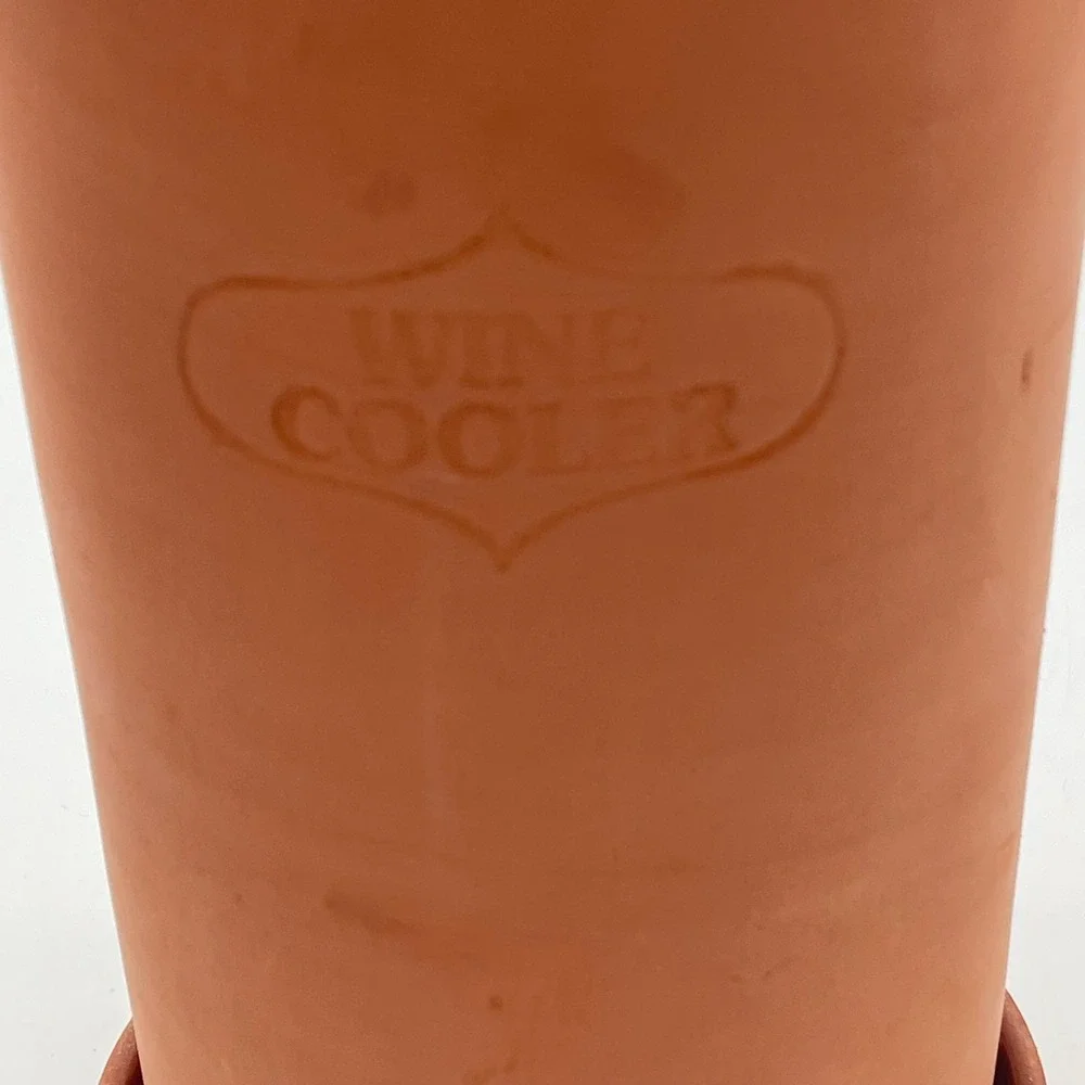Terracotta Wine Cooler Natural Clay Evaporative Chiller with Drip Tray Base